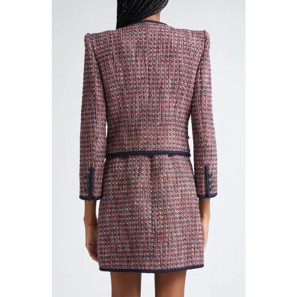 VERONICA BEARD Ceres Metallic Cotton Blend Tweed Jacket - Picture 5 of 11